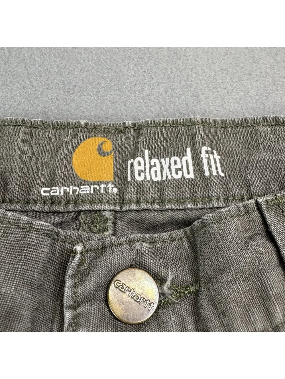 Carhartt Double Knee Cargo Pants Size 30x28 in Green B342 MOS